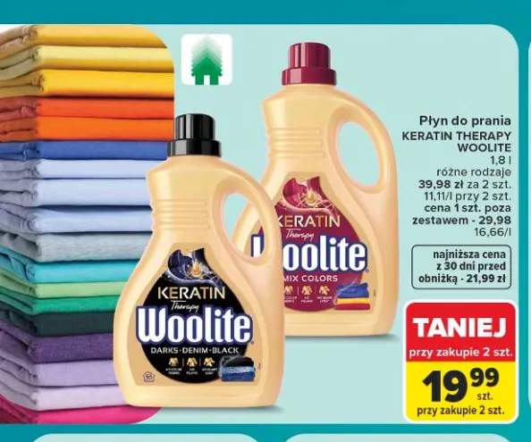 Płyn do prania Woolite Keratin Therapy Darks Denim Black +1 wariant