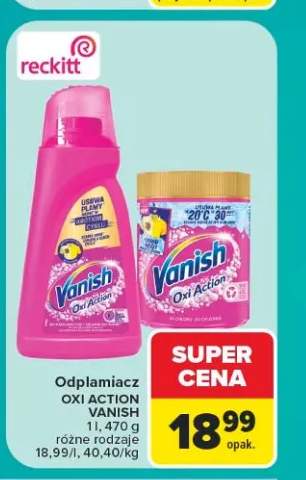 Odplamiacz w płynie Vanish Oxi Action Pink +1 wariant
