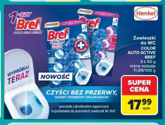 Zawieszki do WC Bref Color Auto Active