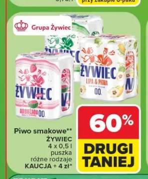 Piwo bezalkoholowe Żywiec Arbużaj 4-pak +1 wariant