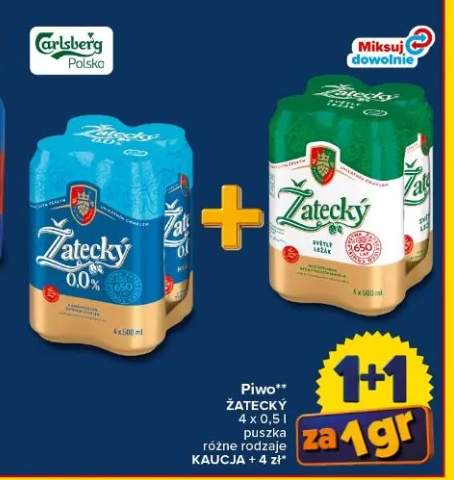 Piwo bezalkoholowe Žatecký 4-pak 500 ml +1 wariant