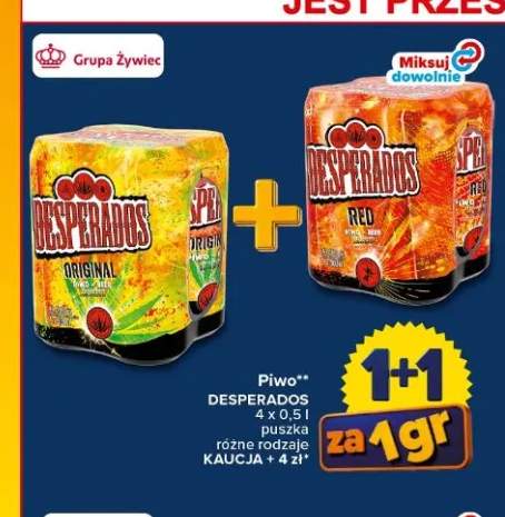 Piwo smakowe Desperados Red 4-pak 500 ml +1 wariant