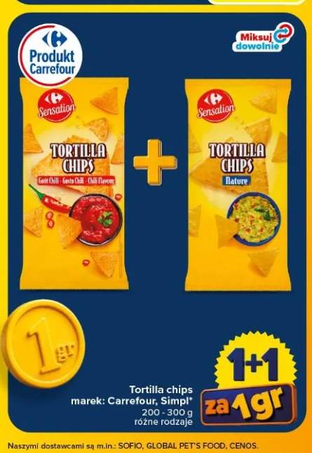Tortilla chips Carrefour Sensation chili +1 wariant