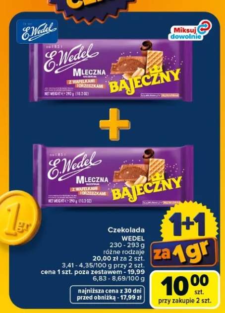 Czekolada mleczna Bajeczny E.Wedel