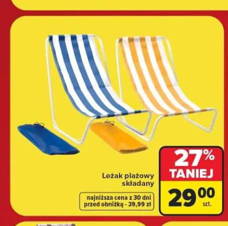Leżak plażowy składany
