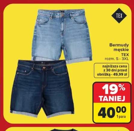 Bermudy męskie TEX