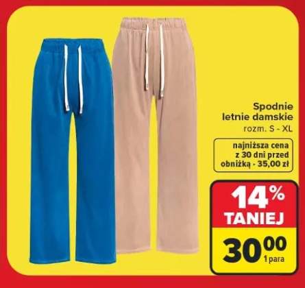 Spodnie letnie damskie