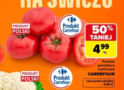 Pomidory malinowe Carrefour polskie