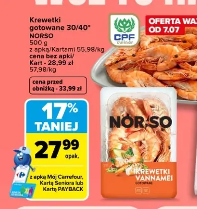 Krewetki gotowane Norso
