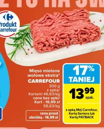 Mięso mielone wołowe ekstra Carrefour