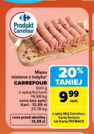 Mięso mielone z indyka Carrefour