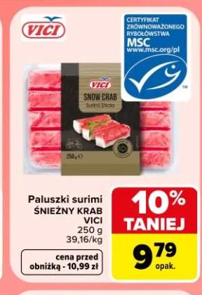 Paluszki surimi Śnieżny Krab Vici