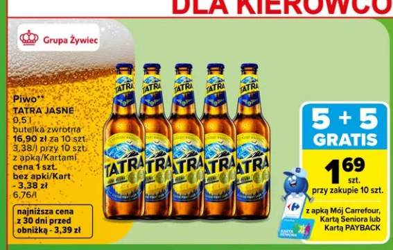 Piwo Tatra Jasne