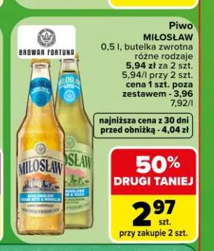Piwo Miłosław Pilzner +1 wariant