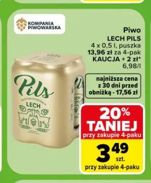 Piwo Lech Pils 4-pak
