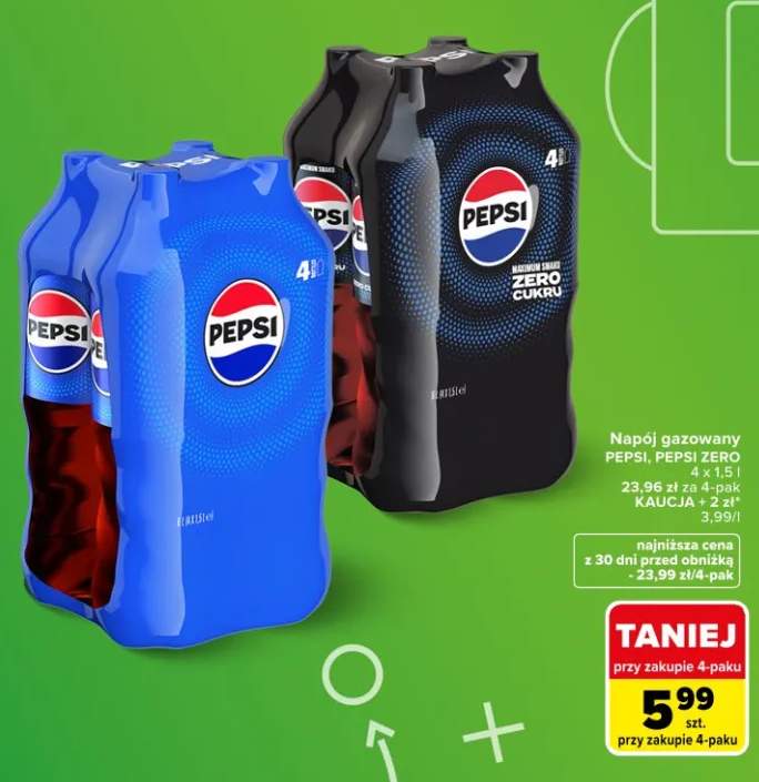 Napój gazowany Pepsi Zero 4-pak +1 wariant