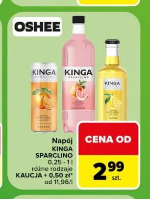 Napój Kinga Sparclino grejpfrutowy +2 warianty
