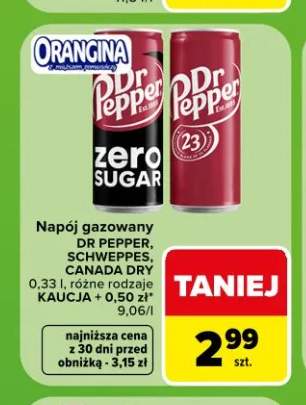 Napój gazowany Schweppes +3 warianty