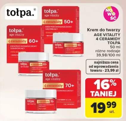 Krem do twarzy Tołpa Age Vitality 4 Ceramidy 50+ +2 warianty