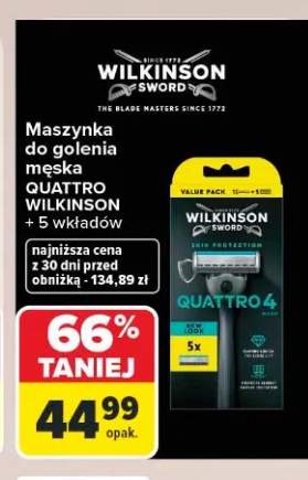Maszynka do golenia męska Wilkinson Sword Quattro