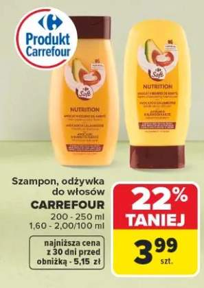 Szampon do włosów Carrefour Soft Nutrition +1 wariant