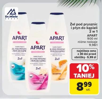 Żel pod prysznic i płyn do kąpieli 2 w 1 Apart Białe Kwiaty +2 warianty