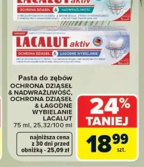 Pasta do zębów Lacalut Aktiv Ochrona Dziąseł & Nadwrażliwość +1 wariant