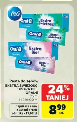 Pasta do zębów Oral-B Ekstra Świeżość +1 wariant