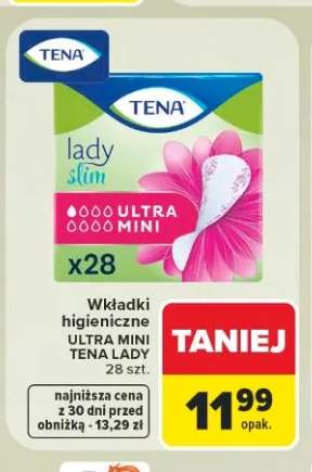Wkładki higieniczne Tena Lady Slim Mini +1 wariant