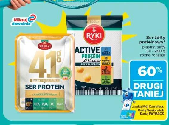 Ser żółty proteinowy plastry Sierpc Ser Protein +1 wariant