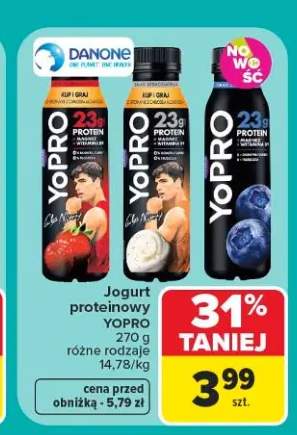 Jogurt proteinowy Danone YoPro smak stracciatella +2 warianty