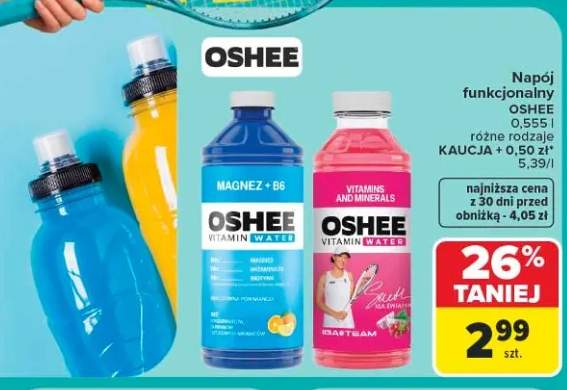Napój funkcjonalny OSHEE Vitamin Water Magnez + B6 +1 wariant