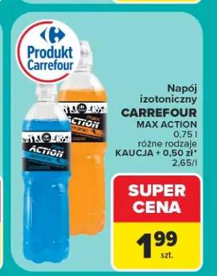 Napój izotoniczny Carrefour Max Action niebieski +1 wariant