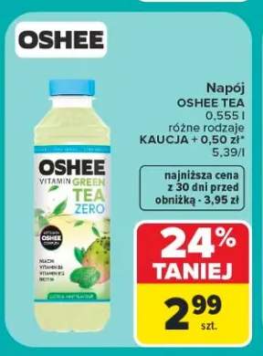 Napój herbaciany Oshee Vitamin Green Tea Zero Cactus-Mint