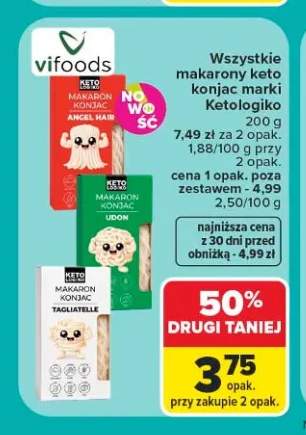 Makaron keto konjac Ketoligoko Angel Hair +3 warianty
