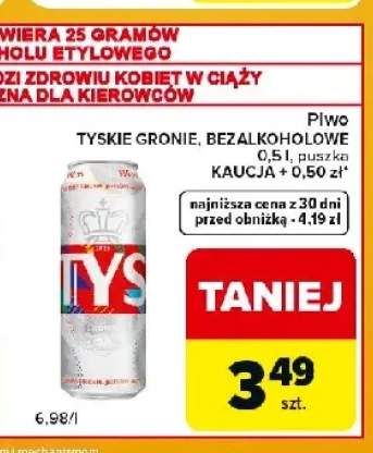 Piwo Tyskie Gronie +1 wariant