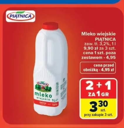 Mleko świeże wiejskie Piątnica 3,2%