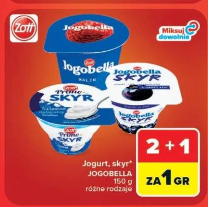 Jogurt Zott Jogobella truskawkowy +3 warianty