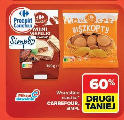Ciastka Carrefour Simpl +2 warianty