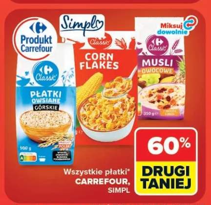 Płatki Carrefour, Simpl +2 warianty