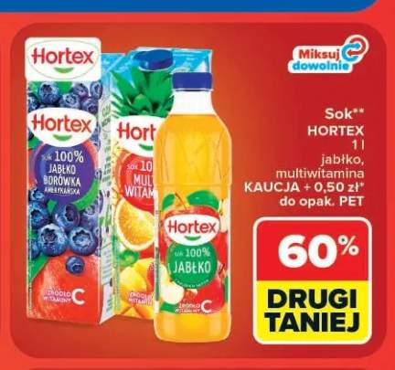 Sok Hortex jabłko +2 warianty