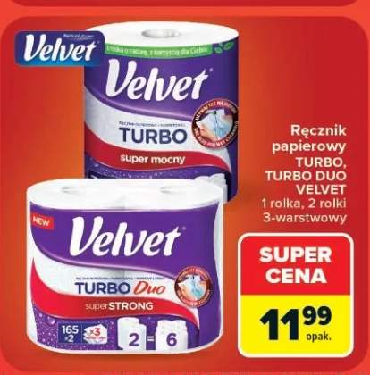 Ręcznik papierowy Velvet Turbo Duo 2-pak