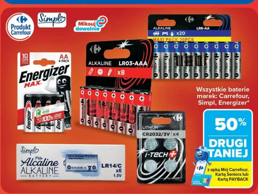 Baterie alkaliczne Energizer Max AA 4-pak +5 wariantów