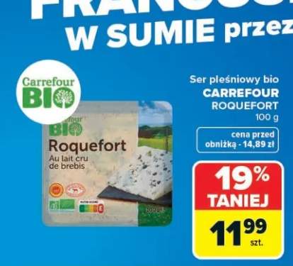 Ser pleśniowy bio Carrefour Roquefort