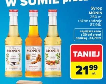 Syrop Monin o smaku waniliowym +2 warianty