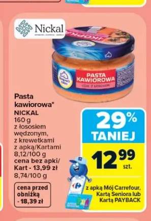 Pasta kawiorowa z krewetkami Nickal +1 wariant