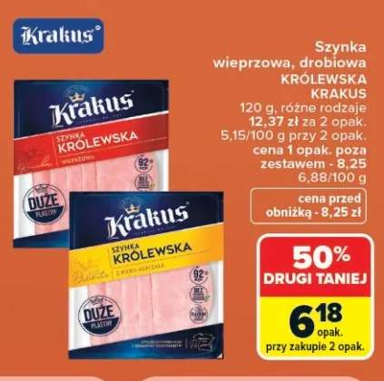 Szynka wieprzowa Królewska Krakus +1 wariant