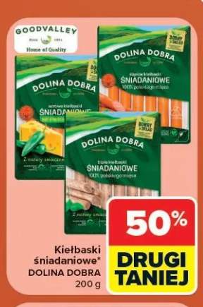 Kiełbaski śniadaniowe serowe Dolina Dobra +2 warianty