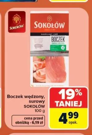 Boczek wędzony surowy Sokołów
