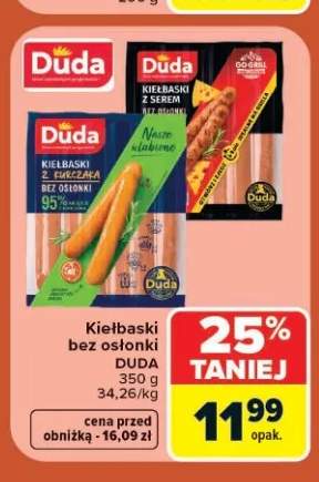 Kiełbaski z serem bez osłonki Duda +1 wariant